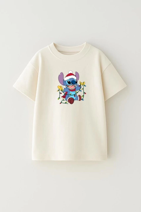 Camiseta de Natal Stitch do 02 ao 12