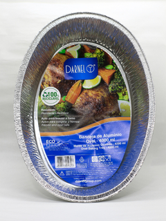 Bandeja Aluminio Oval 136 oz 4000 ml (12 un) en internet