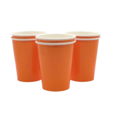 Vaso Polipapel Colores Plenos Liso 8 oz (8 un) - Cemave Descartables SRL
