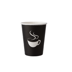 Vaso Polipapel 12 oz Negro Taza Blanca (600 un)