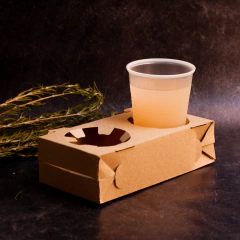 Portavaso Biodegradable x2 Vasos (400 U) - Cemave Descartables SRL