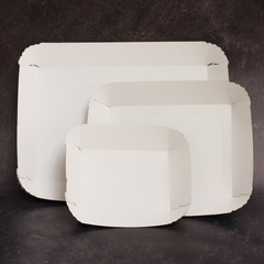 Bandeja Cartulina Nº7 Marrón/Blanca (250 un) - Cemave Descartables SRL