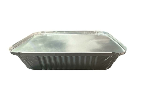 Bandeja Aluminio Rectangular Con Tapa 48 oz 1500 ml (100 U)
