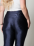 Calça legging academia plus size canelada azul marinho 
