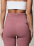 Calça legging rose canelada não marca arrumadinha tecido grosso cós atlo
