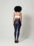 calça legging azul fit casual tecido grosso