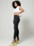 Calça legging com pezinho fusõ preta não marca estilosa 