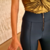 Calça prada azul petroleo com ziper plus size