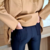Calça prada flare preta com ziper na cintura