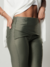 calça transpassada luxo chapa barriga verde militar 