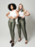 legging não marca verde plus size tecido grosso