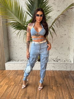 Conjunto jeans luxo - Pink Boutique 