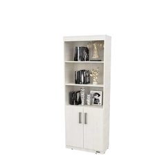BIBLIOTECA CON ESTANTES Y PUERTAS BLANCA - comprar online