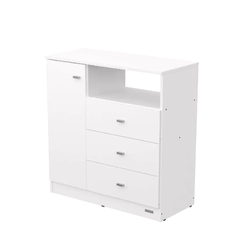 Comoda de 3 Cajones y 1 Puerta Blanco - comprar online