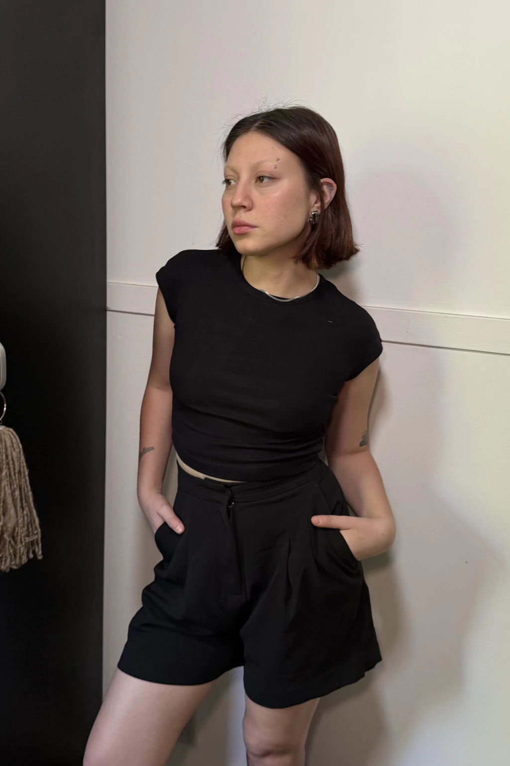 Remera crop top algodon