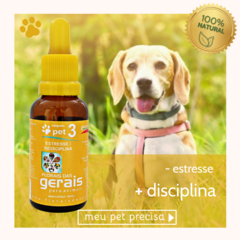 Composto Floral Pet 3 Estresse / Indisciplina 30ml - revenda - comprar online