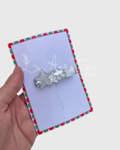 Aplique estrelinhas prata-4,5cm- 1 unidade - comprar online