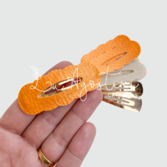 Kit montável tic tac oval escalope laranja gloss- 6 itens- 1 par