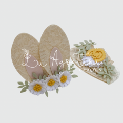 Ki montável orelhas coelho infantil margaridas- 22 recortes- 1 kit - comprar online