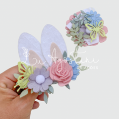 Kit montável orelhas coelho baby tons candy- 19 recortes- 1 kit