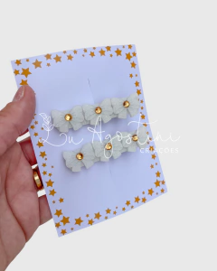 Aplique clip lacinhos off glitter- 1 unidade - comprar online