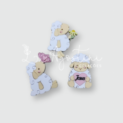 Aplique cordeirinho love Jesus-3,5cm- 1 unidade - comprar online