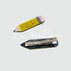 Aplique para clip lápis fofo acrílico- 6,5cm- 1 unidade - comprar online