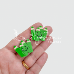 Aplique lápis de cor verde- 2,8cm- 1 unidade - comprar online