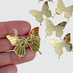 Borboleta marcada dourado espelhado- 5 unidades- Escolha o tamanho - comprar online