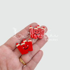 Aplique lápis de cor vermelho- 2,8cm- 1 unidade - comprar online