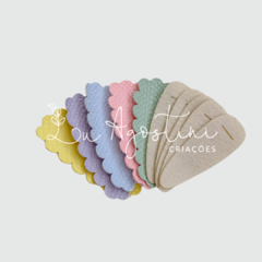 Kit capinhas escalope candy- 10 recortes- 5 capinhas, 5 bases- 1 de cada cor - comprar online