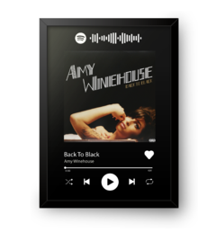 Quadro Interativo Spotify Amy Winehouse - Back to Black - comprar online