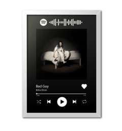 Quadro Interativo Spotify Billie Eilish - Bad Guy - Imperium Posters