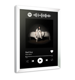 Quadro Interativo Spotify Billie Eilish - Bad Guy na internet