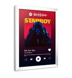 Quadro Decorativo do Spotify The Weeknd - Die For You na internet