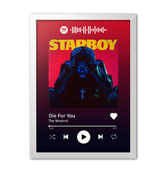 Quadro Decorativo do Spotify The Weeknd - Die For You - Imperium Posters
