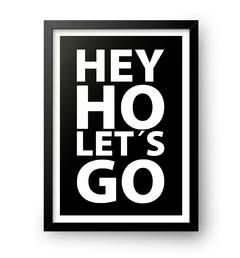 Quadro Poster Decorativo Ramones - Hey Ho Let's Go - comprar online