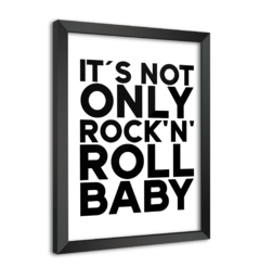 Quadro Poster Decorativo Frase Rock'n' Roll
