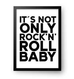 Quadro Poster Decorativo Frase Rock'n' Roll - comprar online