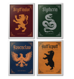 Kit 4 Quadros Decorativos Coleção Harry Potter na internet