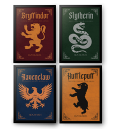 Kit 4 Quadros Decorativos Coleção Harry Potter - comprar online