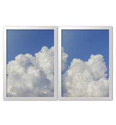 Kit 2 Quadros Decorativos Nuvens para Sala - Imperium Posters