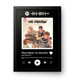 Quadro Interativo Spotify One Direction - What Makes You Beautiful - comprar online