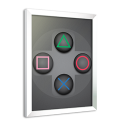 Quadro Poster Decorativo Playstation Controle na internet
