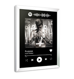 Quadro Interativo Spotify Justin Bieber - Purpose na internet
