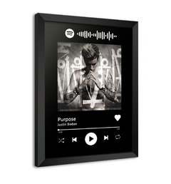 Quadro Interativo Spotify Justin Bieber - Purpose