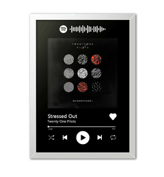Quadro Decorativo do Spotify Twenty One Pilots - Stressed Out - Imperium Posters