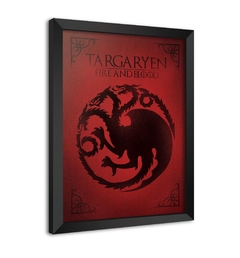 Quadro Poster Decorativo Casa Targaryen
