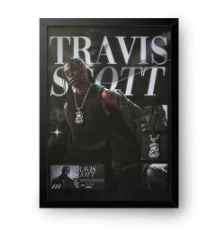 Quadro Poster Decorativo Travis Scott - comprar online