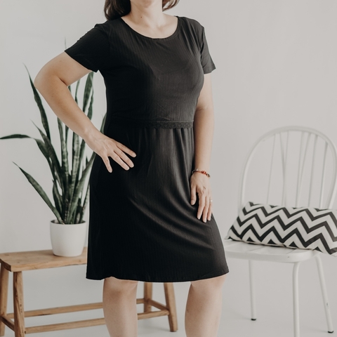 Camisón CALA - NEGRO - comprar online